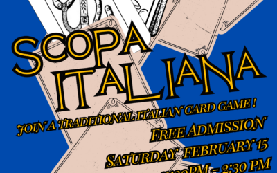 Next Scopa events Feb 15 & Mar 15