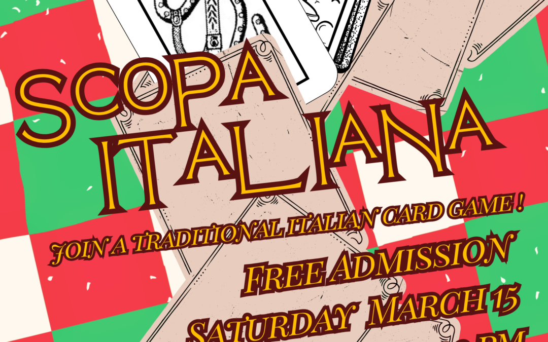 Next Scopa event Sat Mar 15